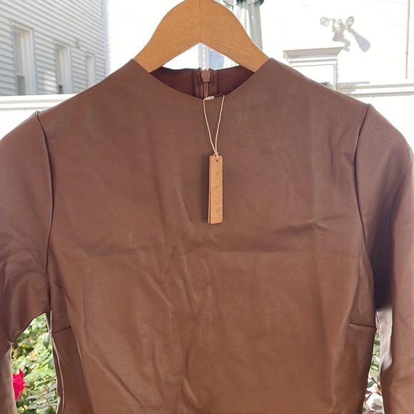 SKIMS - Faux Leather smock Neck Bodysuit - Jasper XL - Picture 7 of 16